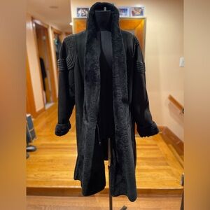 Black Shearling Coat